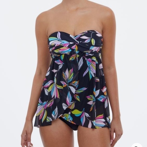Profile By Gottex Tankini Top Con Coppa D - Scollo A Cuore E Ferretto - Collezione Tutti Frutti